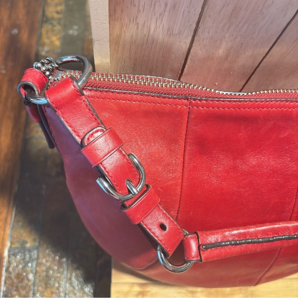 Coach Cherry Red Leather Hobo Bag - Picture 6 of 16